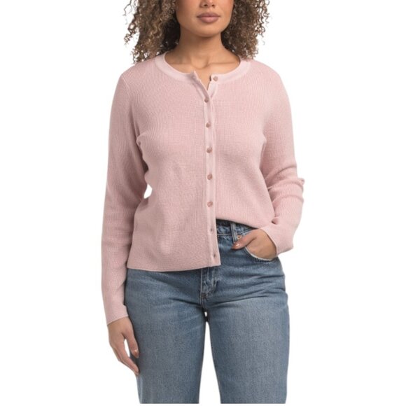 Cyrus Sweaters - CYRUS Waffle Button Front Cardigan